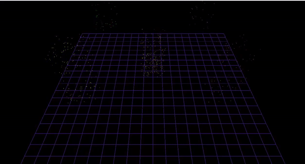 Gif showing a particle system simulation